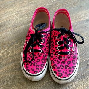 Little Girls Hot Pink Leopard Vans